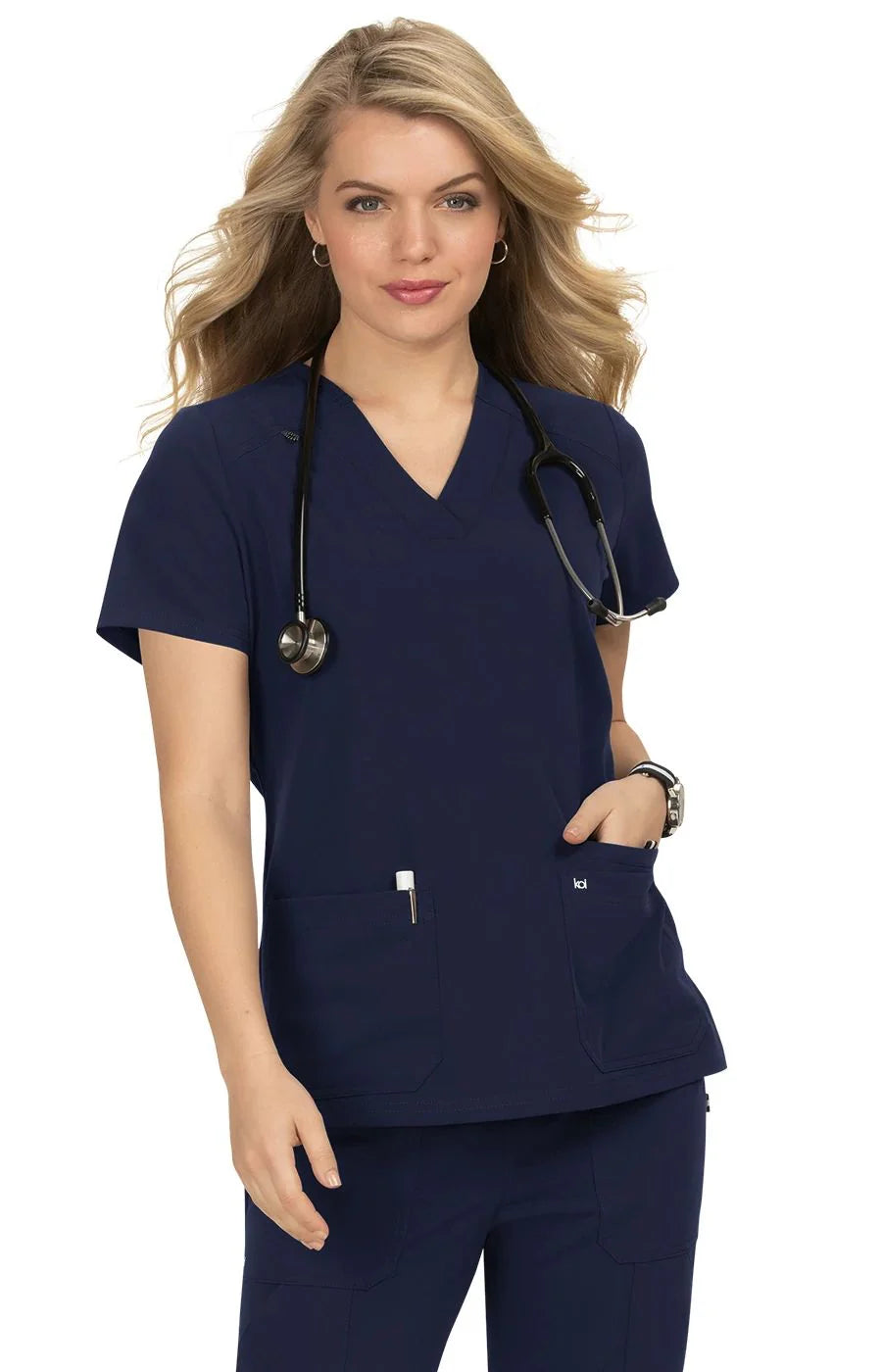 Koi Next Gen Hustle and Heart Women's 3-Pocket Stretch Scrub Top