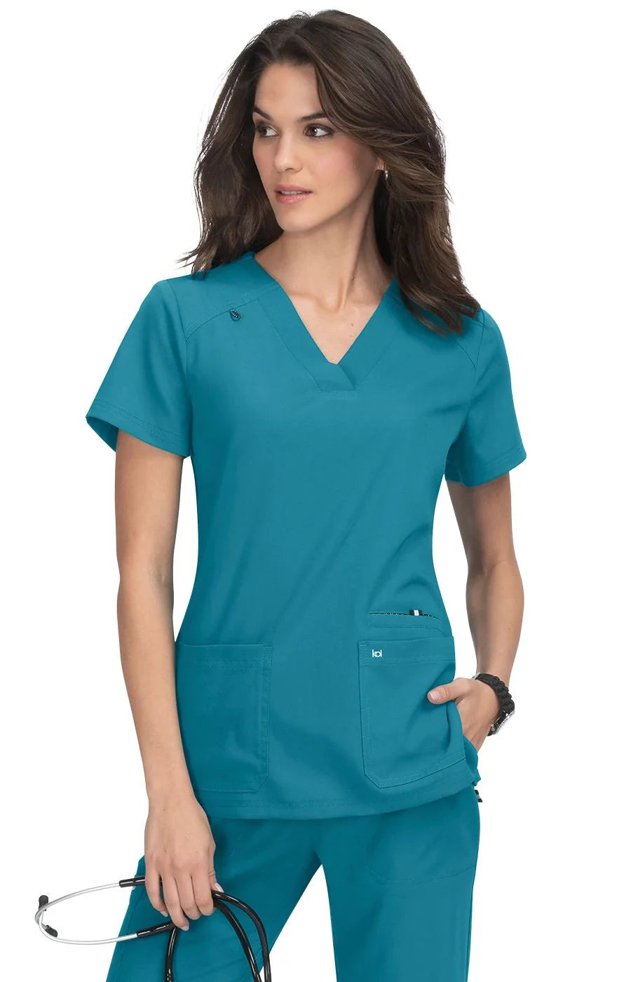 Koi Next Gen Hustle and Heart Women's 3-Pocket Stretch Scrub Top