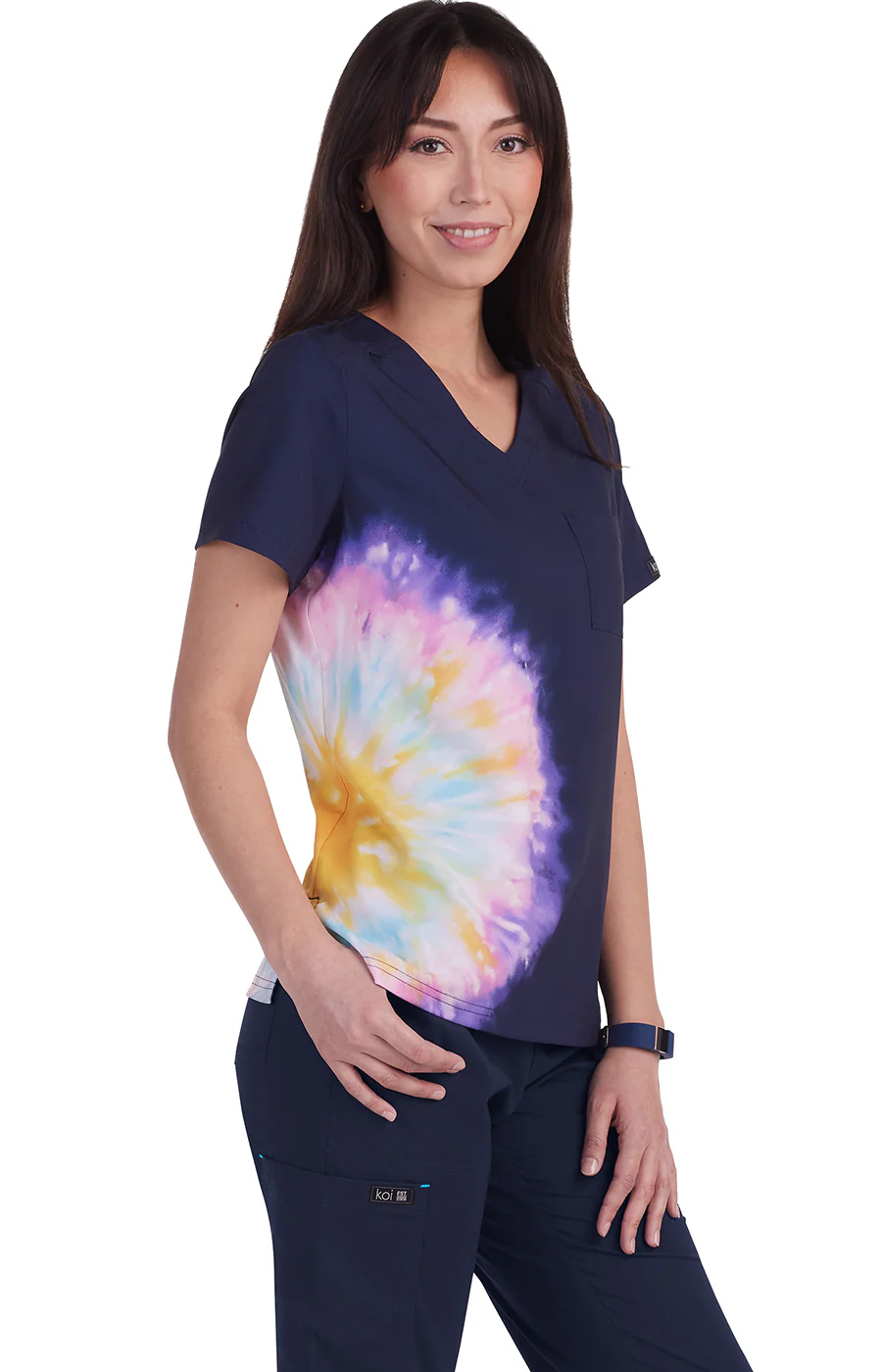 Tie dye scrubs, colorful scrubs, 1 pocket scrubs 